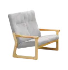 BE - 2 dvojkřeslo, koženka HOLY SA 3 - koženka světle šedá